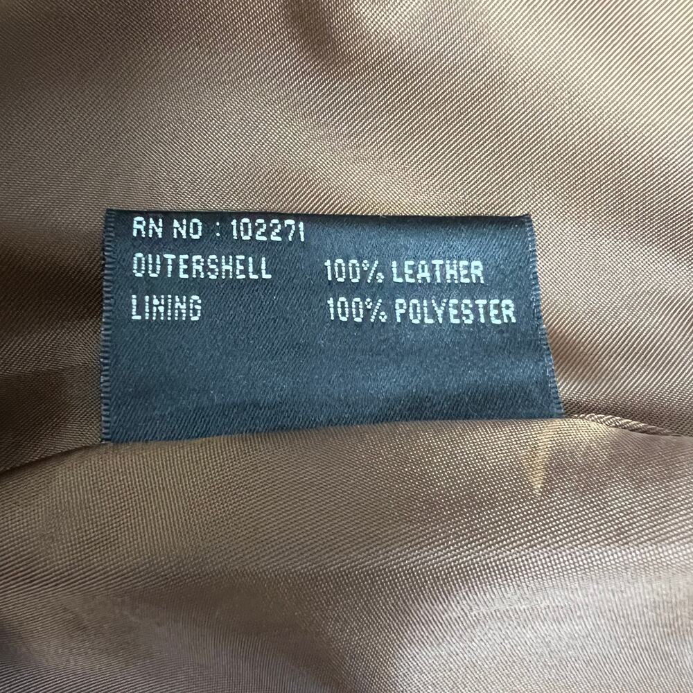 R&O Brand 100% Genuine Leather Duster Brown Jacket Women Medium Old Money Luxury - Picture 12 of 13